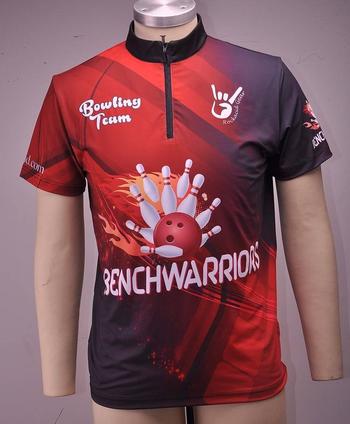 High quality polyester sublimated bowling polo shirt custom logo design 6BJ85754